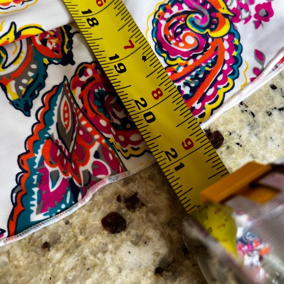 Hilor Women's 50's Retro Paisley Ruched Tankini Swimsuit Top with Ruffle Hem 22 - Picture 9 of 9